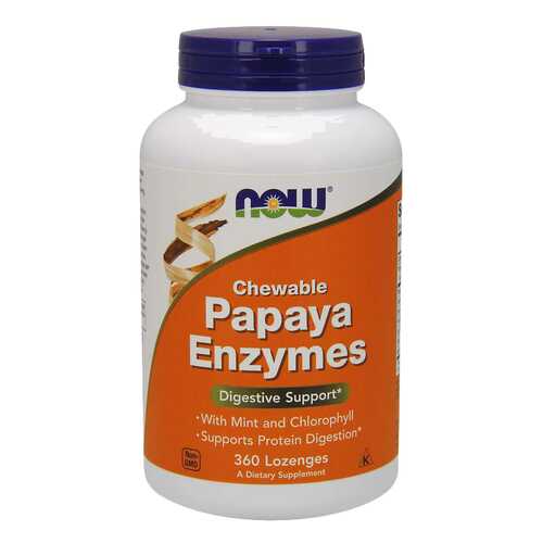 Для пищеварения NOW Papaya Enzymes папайя мята жевательные таблетки 360 шт. в Доктор Столетов