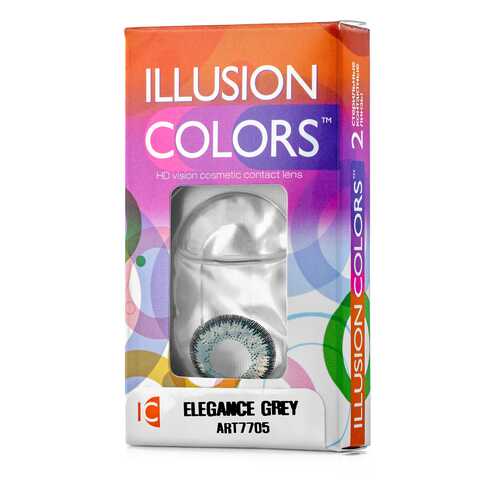 Контактные линзы ILLUSION colors Elegance 2 линзы -2.5D grey серый в Доктор Столетов