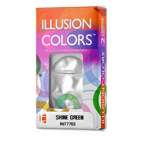 Контактные линзы ILLUSION colors Shine 2 линзы 0.0D green зеленый в Доктор Столетов