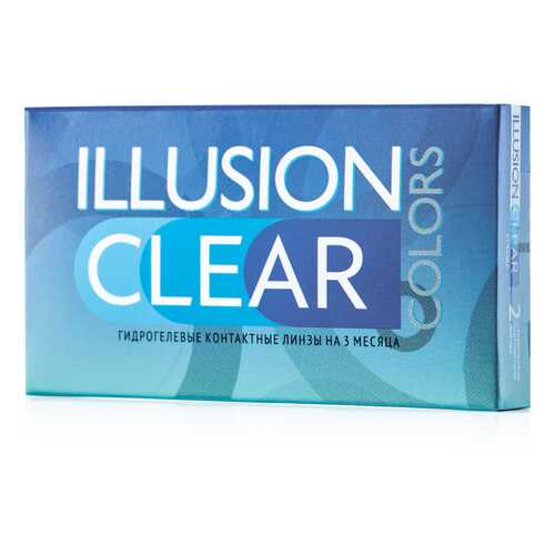 Контактные линзы ILLUSION colors Clear 2 линзы -0.5D прозрачные в Доктор Столетов