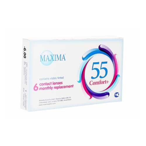 Контактные линзы Maxima 55 Comfort Plus 6 линз R 8,6 -4,50 в Доктор Столетов