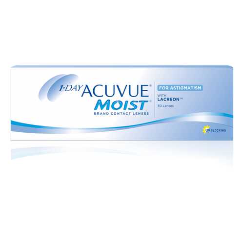 Контактные линзы 1-Day Acuvue Moist for Astigmatism 30 линз -0,25/-0,75/110 в Доктор Столетов