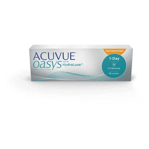 Контактные линзы Acuvue Oasys 1-Day with HydraLuxe for Astigmatism 30 линз -0,25/-1,25/150 в Доктор Столетов