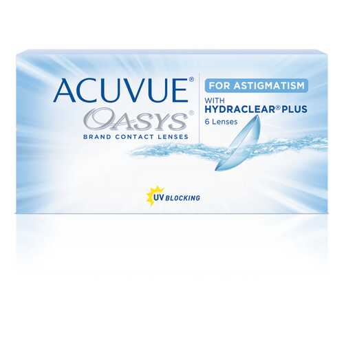 Контактные линзы Acuvue Oasys for Astigmatism with Hydraclear Plus 6 линз -0,25/-0,75/150 в Доктор Столетов