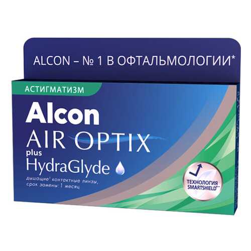 Контактные линзы AirOptix HydraGlyde for Astigmatism 3 шт. PWR -2,75, CYL -0,75, AXIS 100 в Доктор Столетов