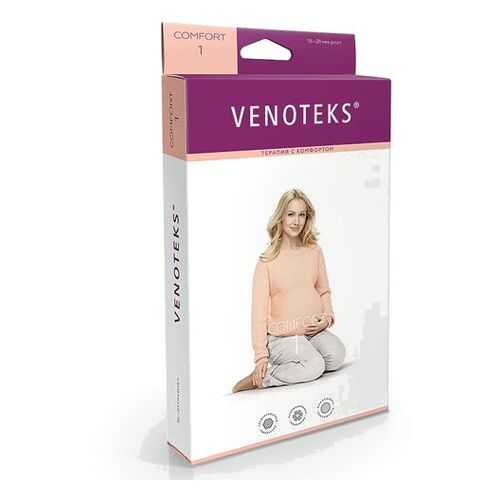 Колготки для беременных VENOTEKS COMFORT с микрофиброй 1 класс 1С402, черный, р.L в Доктор Столетов