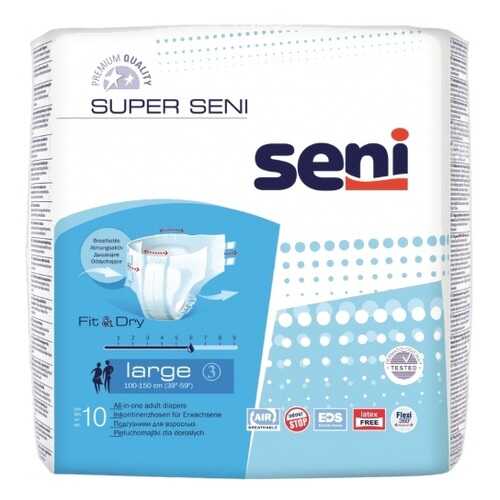 Подгузники для взрослых SENI Super Seni Large, 10 шт (LA10-JA1) в Доктор Столетов