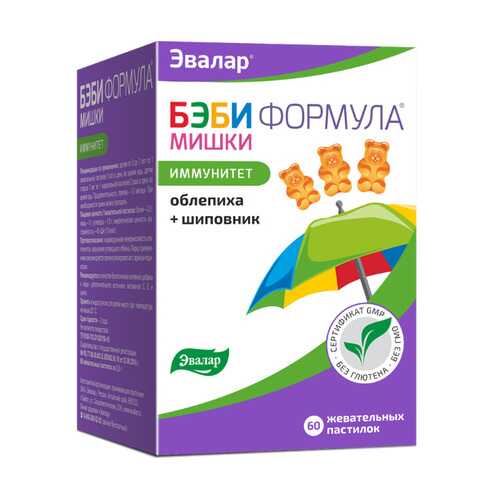 Бэби Формула Эвалар Мишки Иммунитет жевательные пастилки 60 шт. в Доктор Столетов