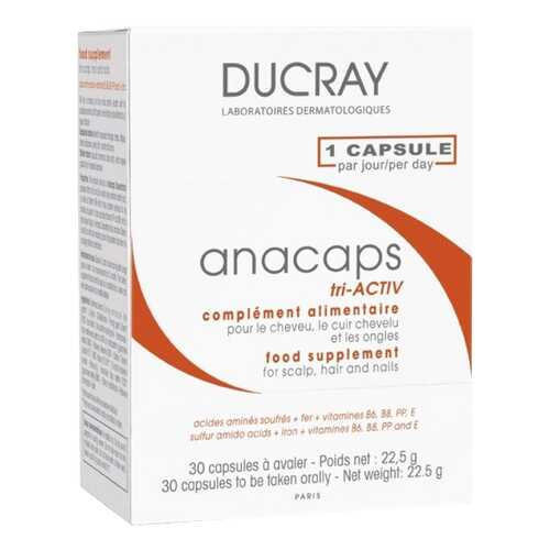 Для волос и кожи головы Ducray Аnacaps Tri-Activ Food Supplement 30 капсул в Доктор Столетов