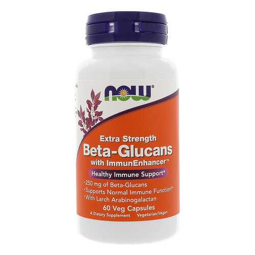 Добавка для иммунитета NOW Beta-Glucans Extra Strength 60 капс. в Доктор Столетов